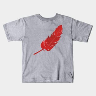 Red Parrot Feather Kids T-Shirt